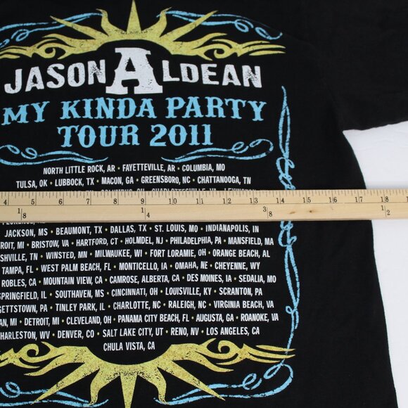 Jason Aldean 2011 My Kind of Party Concert Tour Tshirt Black Size Small - Picture 5 of 7